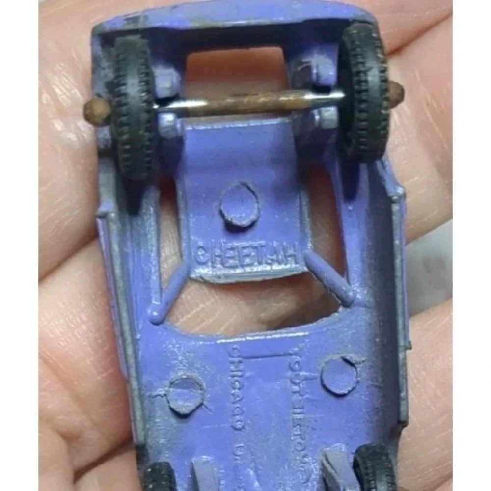 Vintage 1960s Tootsie Toy Cheetah‎ Die Cast Race Car  Purple USA